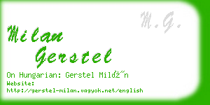 milan gerstel business card